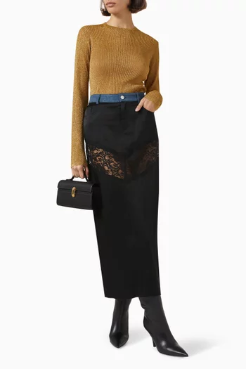 Crew Neck Sweater in Lurex