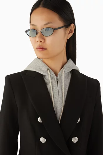 نظارة شمسية بيلا بإطار بيضاوي معدن