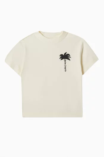 Palm Tree Graphic Print T-shirt in Cotton