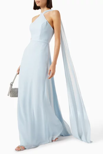 Cape Gown in Crepe