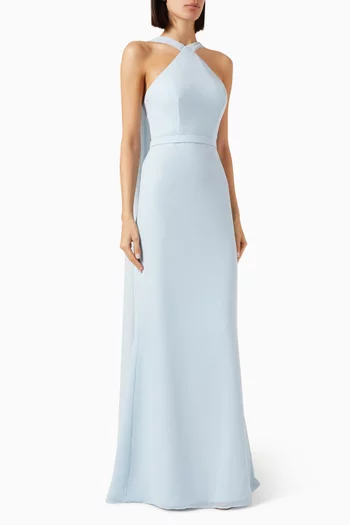 Cape Gown in Crepe