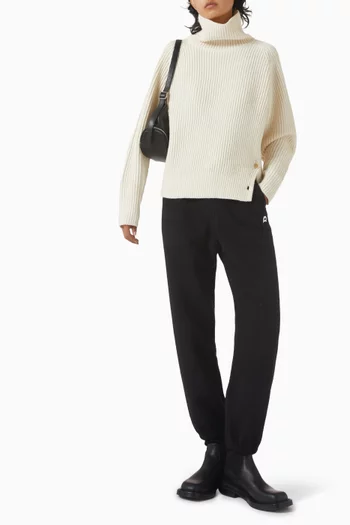 Turtleneck Sweater in Ribbed-wool