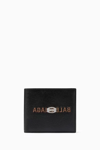 Cash Square Folded Wallet in Leather