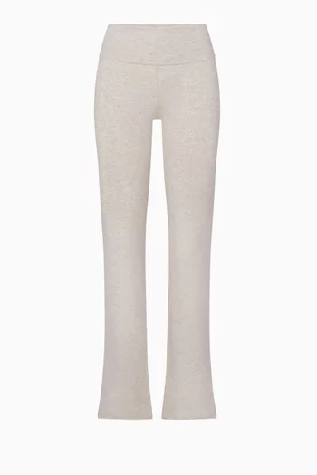 Cotton Jersey Foldover Pants