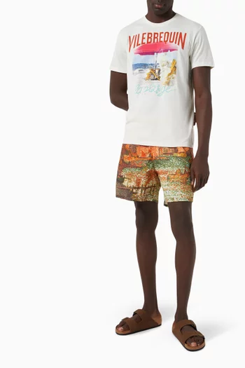 Moopea Printed Swim Shorts in Recycled Nylon