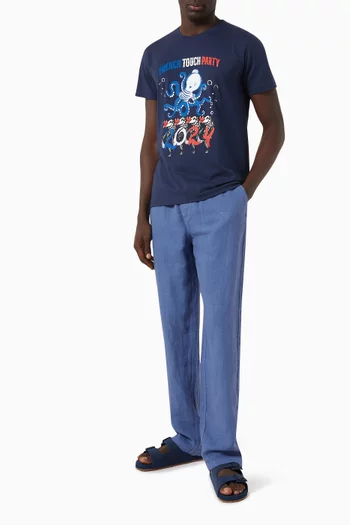 Relaxed Drawstring Pants in Linen