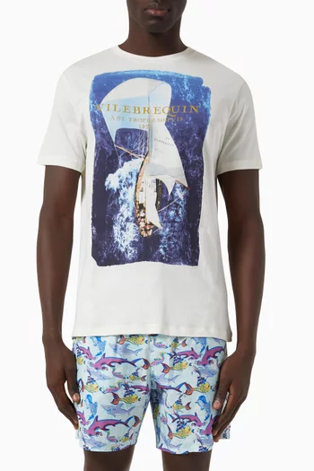 Printed T-shirt in Cotton