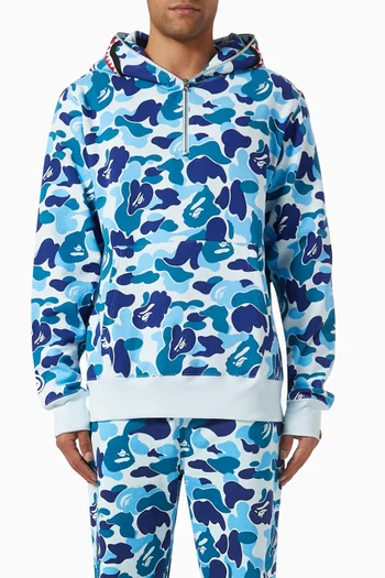 Camo Shark Half-zip Hoodie in Cotton