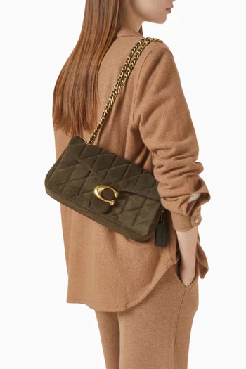 Tabby 26 Quilted Shoulder Bag in Suede