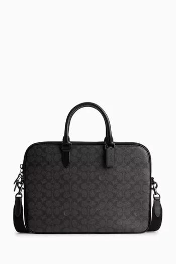 Gotham Slim Briefcase In Signature Canvas