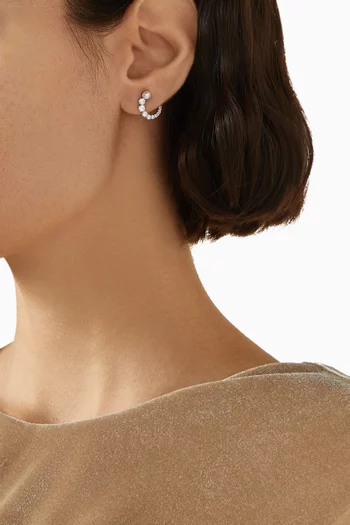 Matrix Crystal Earrings in Plated Metal