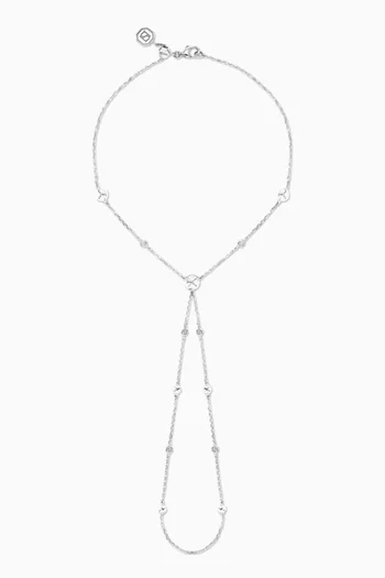 Enishi Diamond Hand Chain in 18kt White Gold