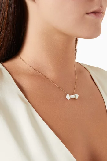 Elements Diamond & Mother of Pearl Necklace in 18kt Gold