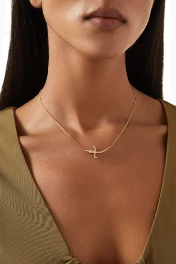 Special Edition Swords of Love Diamond Necklace in 18kt Gold