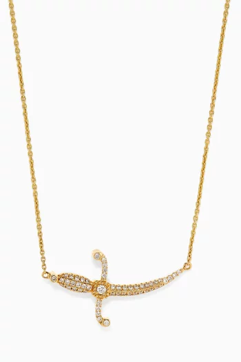 Special Edition Swords of Love Diamond Necklace in 18kt Gold