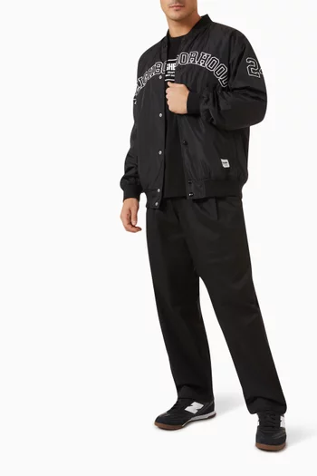 Logo Baseball Jacket in Nylon
