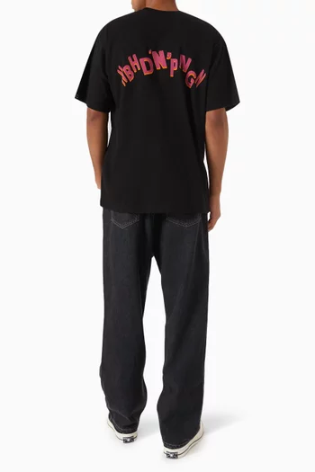 تي شيرت بشعار الماركة قطن نيبر هود × فينجرين