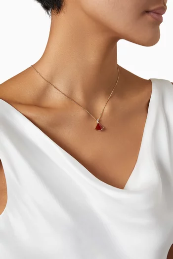 Divas' Dream Necklace in 18kt Rose Gold & Carnelian