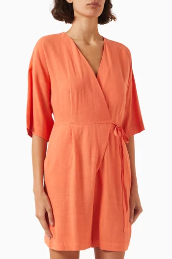 Evita Printed Playsuit in Viscose-blend