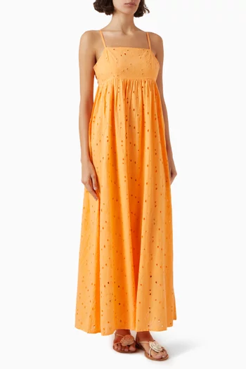 Bonita Maxi Dress in Broderie Anglais