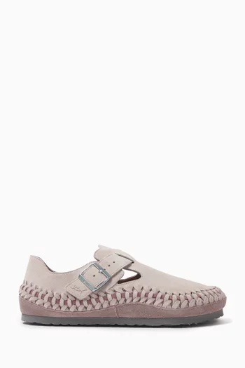 x Birkenstock London Braided Sandals in Suede