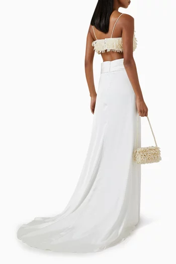 Kirsten Maxi Skirt in Satin