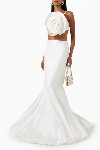 Vent Leger Mermaid Maxi Skirt in Taffeta