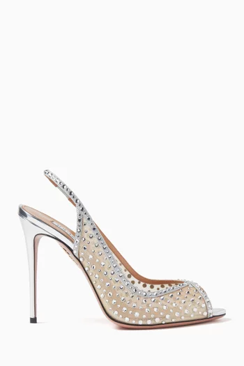 Crystal Lover 105 Peep-toe Sandals in Mesh
