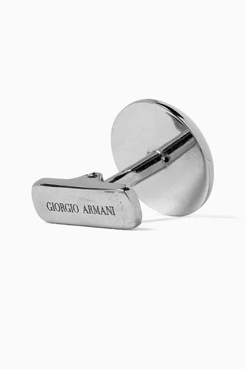 Engraved GA Logo Cufflinks in Silver