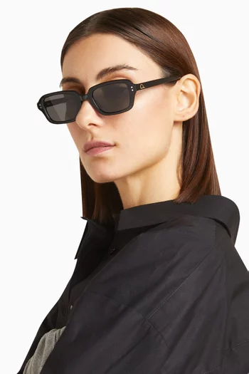 Hugo Rectangular Sunglasses in Acetate