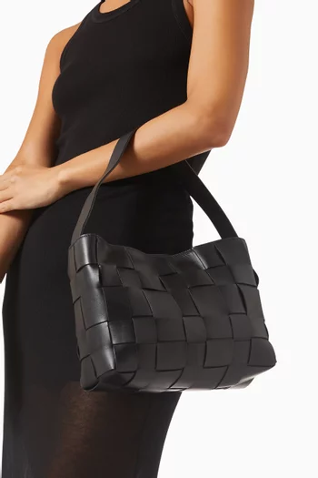 Mini Tote Bag in Woven Leather