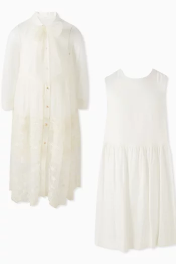Embroidered Dress in Tulle