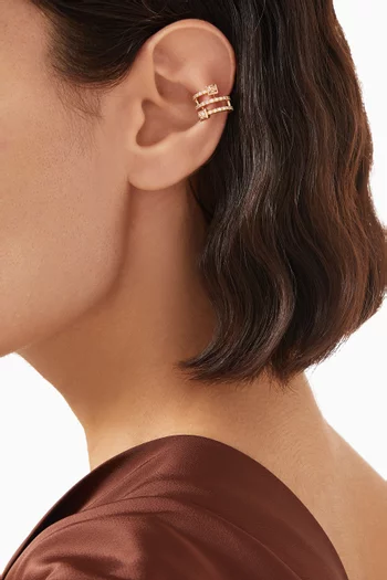 Cleo Lotus Twist Diamond Right Ear Cuff in 18kt Rose Gold