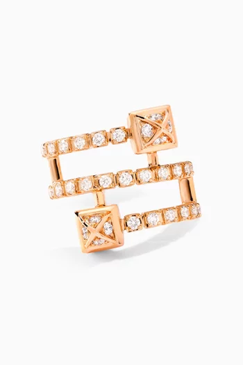 Cleo Lotus Twist Diamond Right Ear Cuff in 18kt Rose Gold