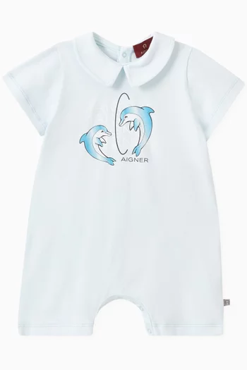 Exclusive Dolphin Print Bodysuit in Cotton