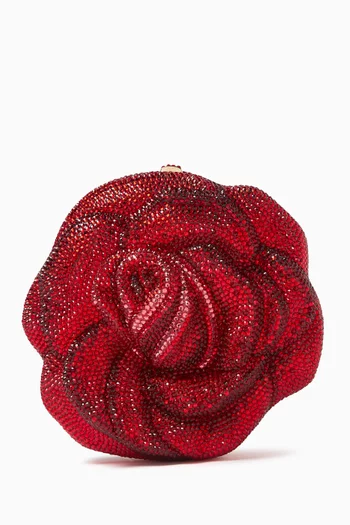 Rose American Beauty Clutch in Crystal
