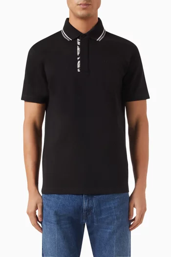 Barocco Polo Shirt in Cotton Piqué