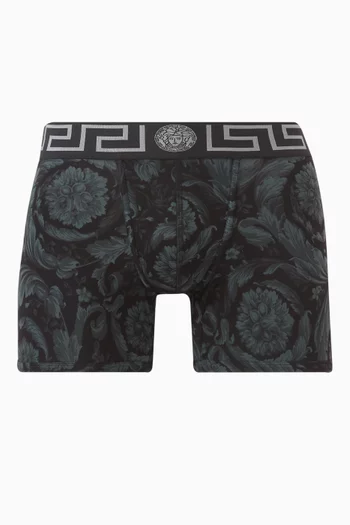 بوكسر بنقشة باروكو قطن عضوي مطاطي