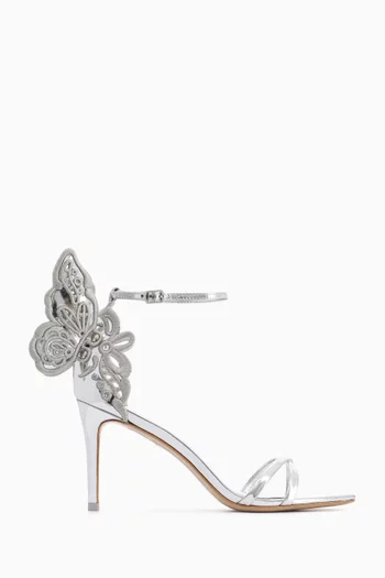 Buy Sophia Webster Silver Chiara 85 Butterfly Sandals in Metallic Broderie for Women Online Ounass Kuwait