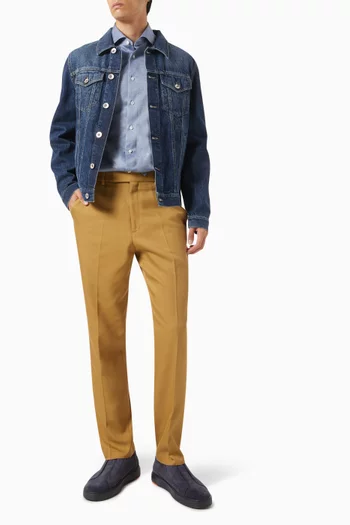 Knitted Shirt in Filo di Scozia Piqué