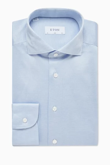 Knitted Shirt in Filo di Scozia Piqué