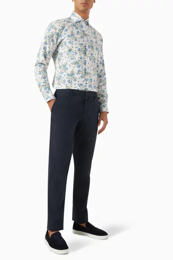 Floral-print Shirt in Signature Twill