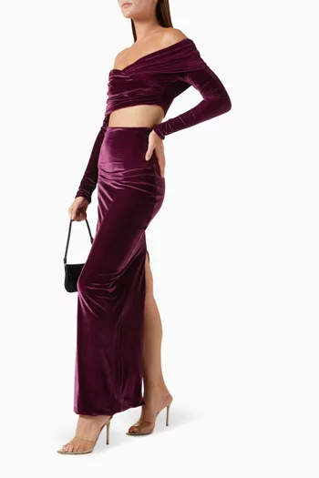 Cavana Maxi Skirt in Velvet