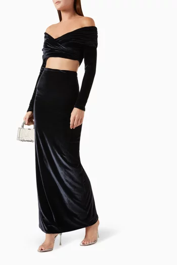 Cavana Maxi Skirt in Velvet