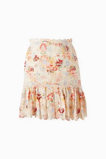 تنورة هوليداي بتطريز قطن