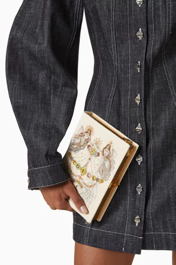 Les Etoiles Book Clutch in Silk & Felt