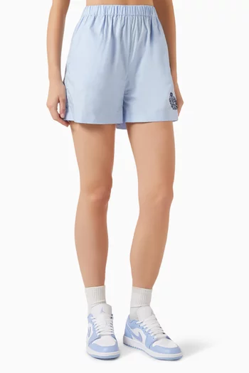 H&W Crest Shorts in Cotton Poplin