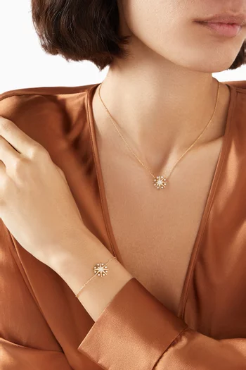 سوار ستارلايت ميني مرصع بالماس ذهب أصفر عيار 18