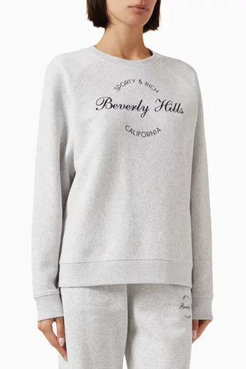 سويت شيرت بطبعة شعار Beverly‏ مزيج قطن