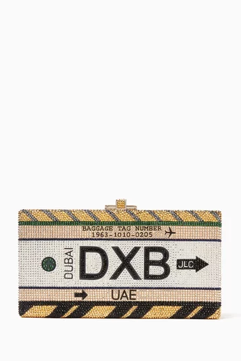 كلاتش مستطيل بعبارة Dubai Home Base